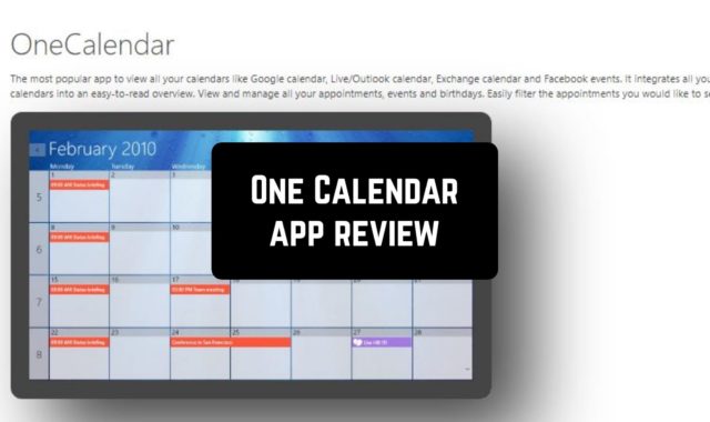 One Calendar App Review