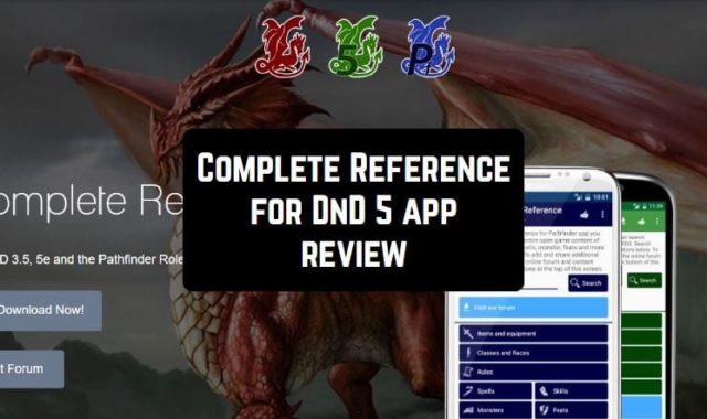Complete Reference for DnD 5 App Review