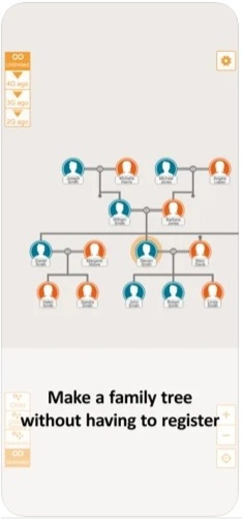 how to use quick family tree app on iphone