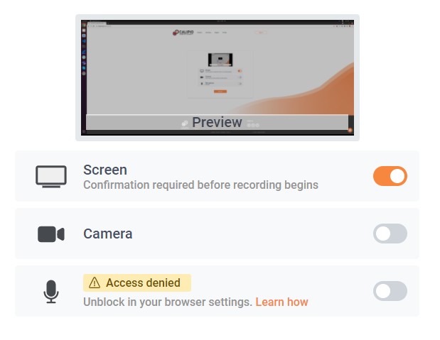 Calipio Free Online Screen Recorder2