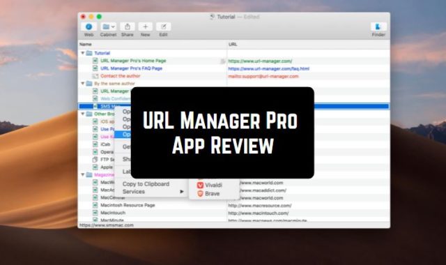 URL Manager Pro App Review