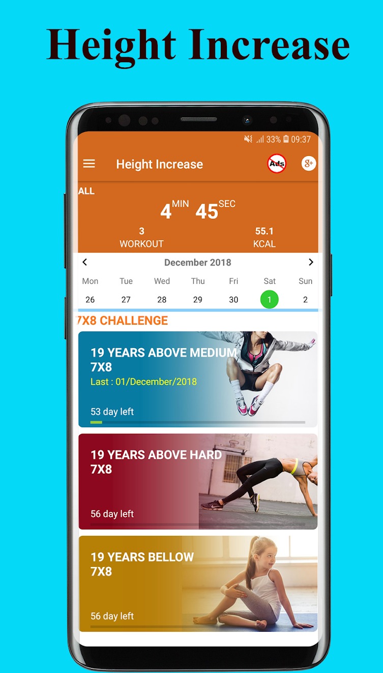 Height Increase Exercise screen 1