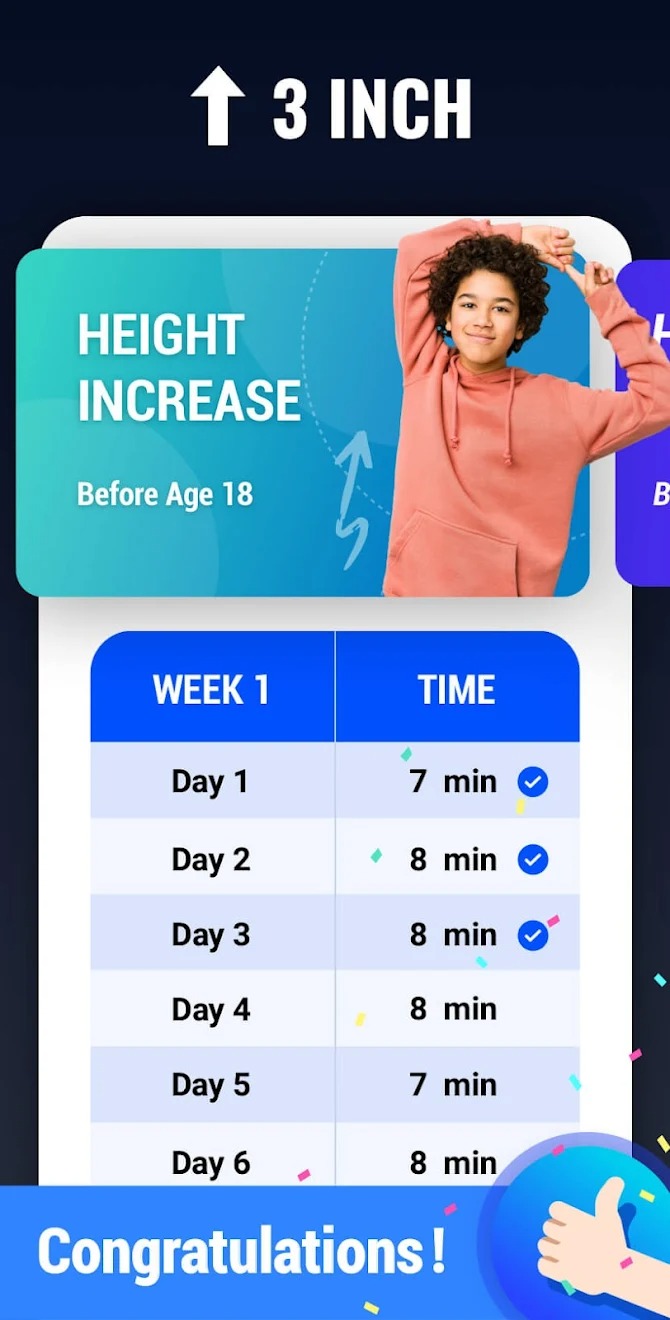 Height Increase Workout screen 2
