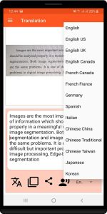 Image to Text & Translator screen 2