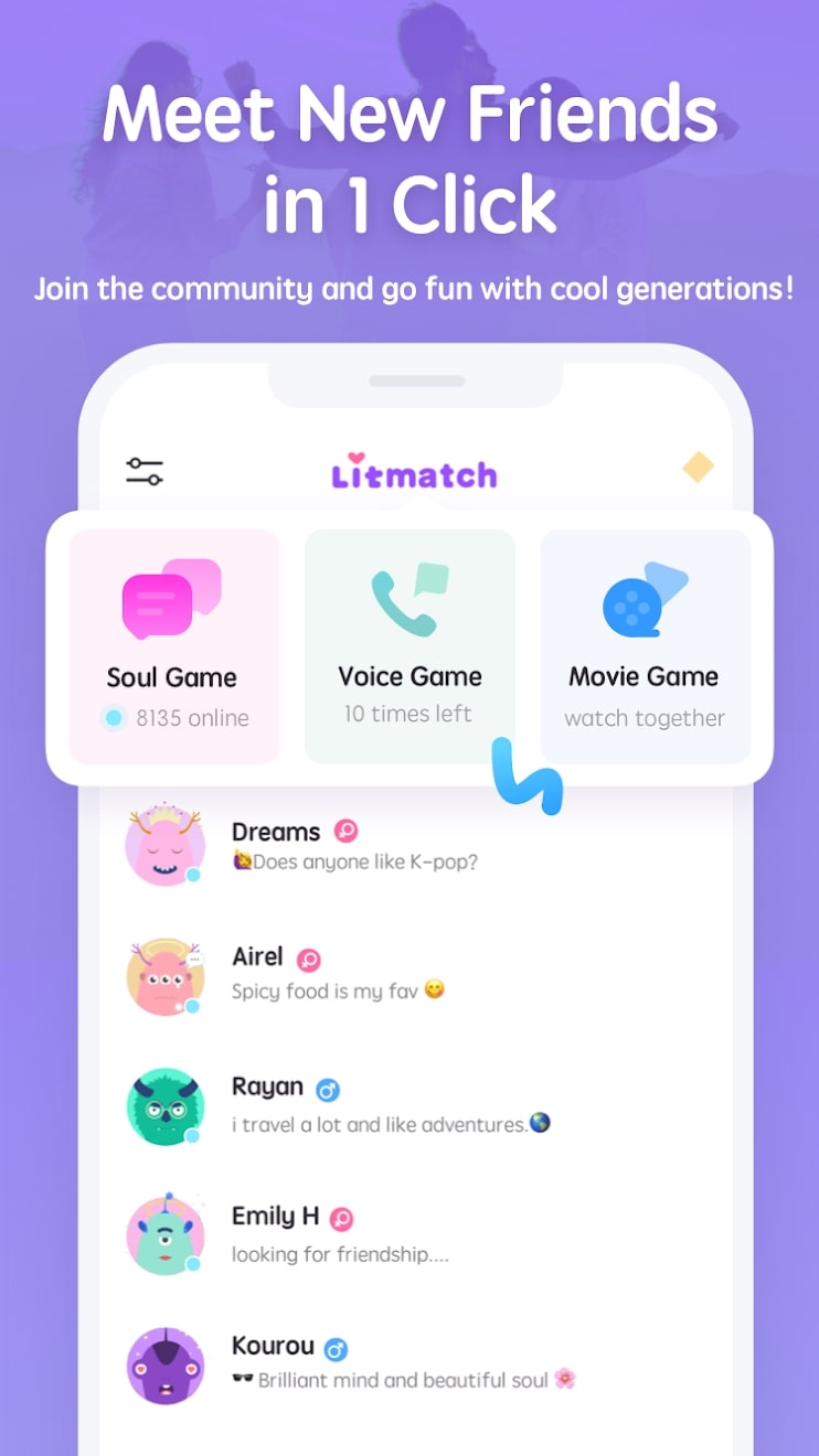 Litmatch screen 1