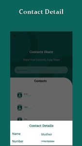Share Contacts screen 1