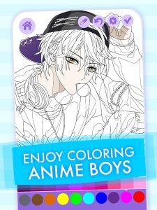 Kawaii-Anime-Boy-Coloring-Book-screen-1