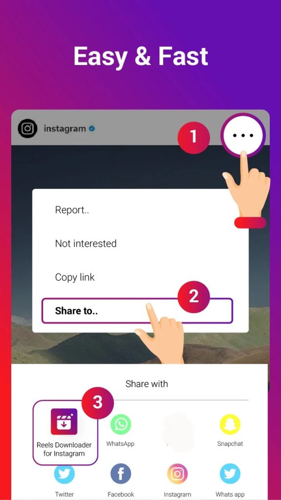 Reels Video Downloader For Instagram Screen 1
