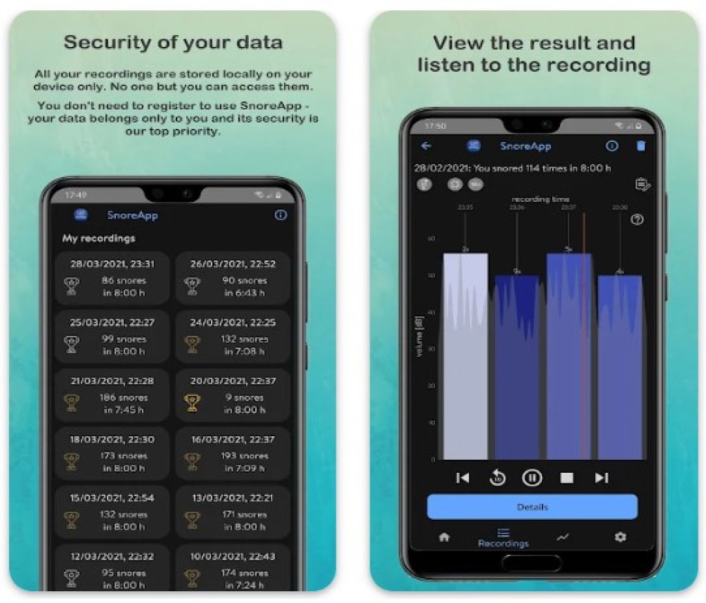 SnoreApp: snoring & snore analysis & detection1