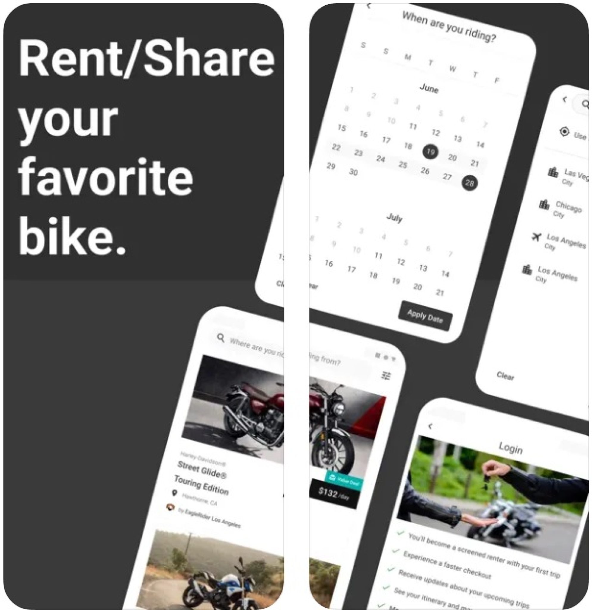 8 Best Motorcycle Rental Apps & sites 2024 for the USA
