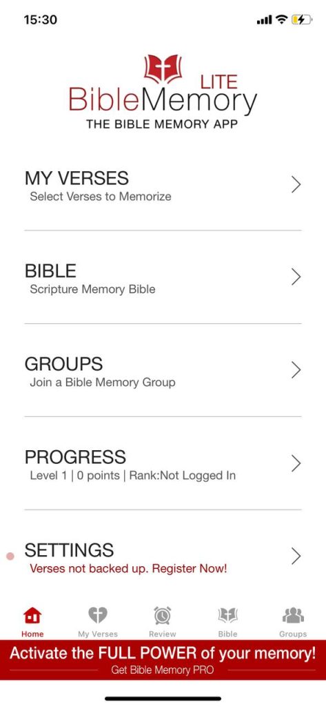 The Bible Memory App