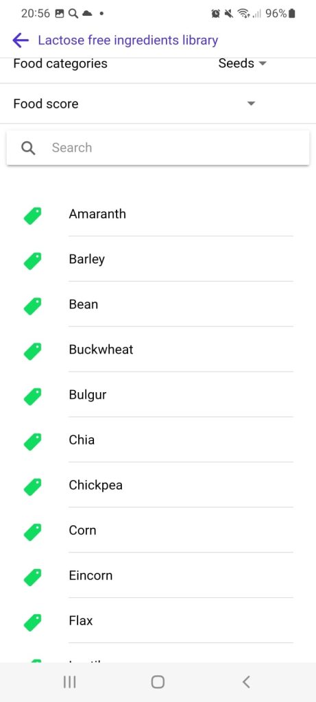 Infood – Ingrideints food scan1