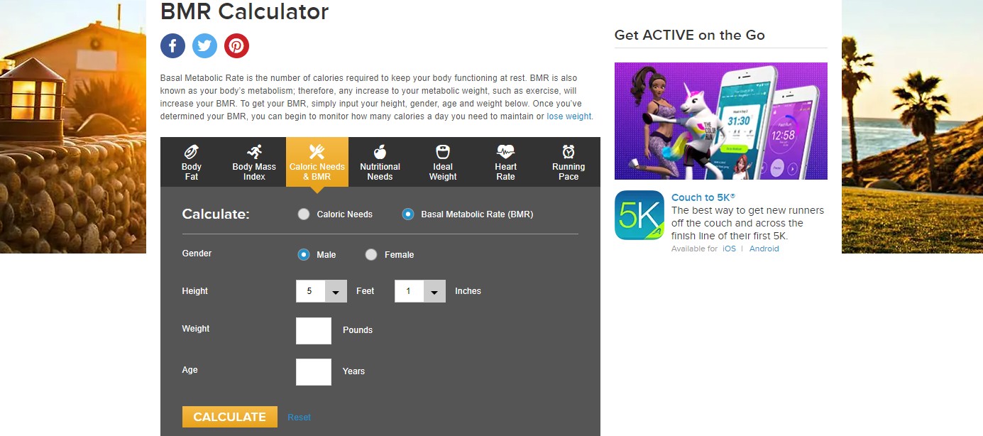 BASIC METABOLIC RATE Calculator1