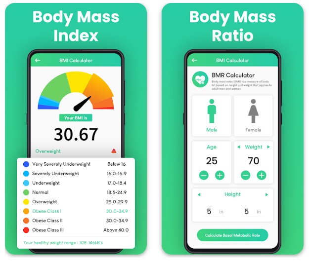 BMI BMR & Ideal Weight tracker1