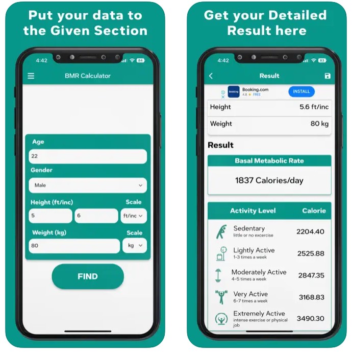 BMR Calculator + Calories1