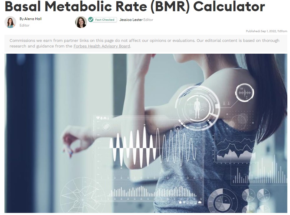 Basal Metabolic Rate (BMR) Calculator1