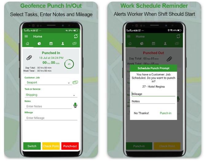 Employee Time Clock w/ GPS, Sc1