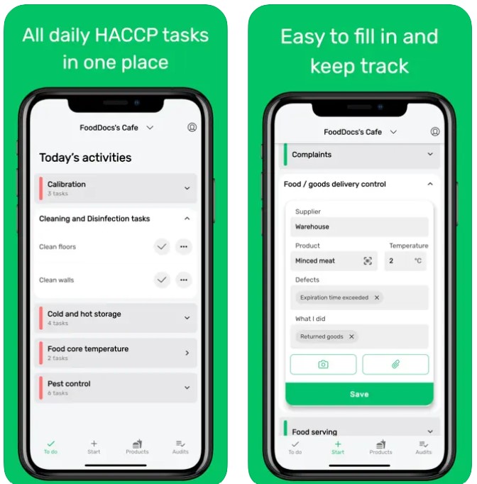 FoodDocs | HACCP app1