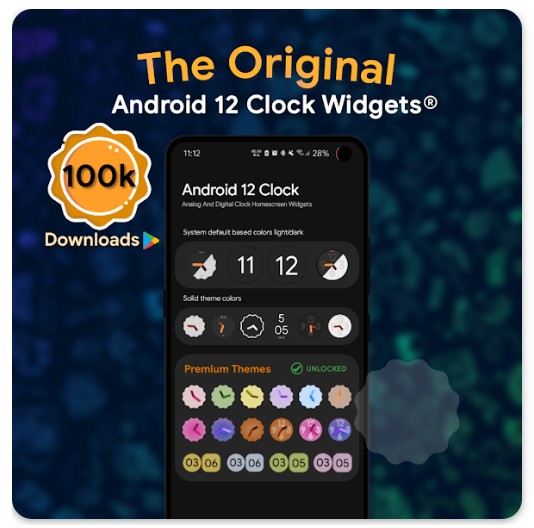 Android 12 Clock Widgets1