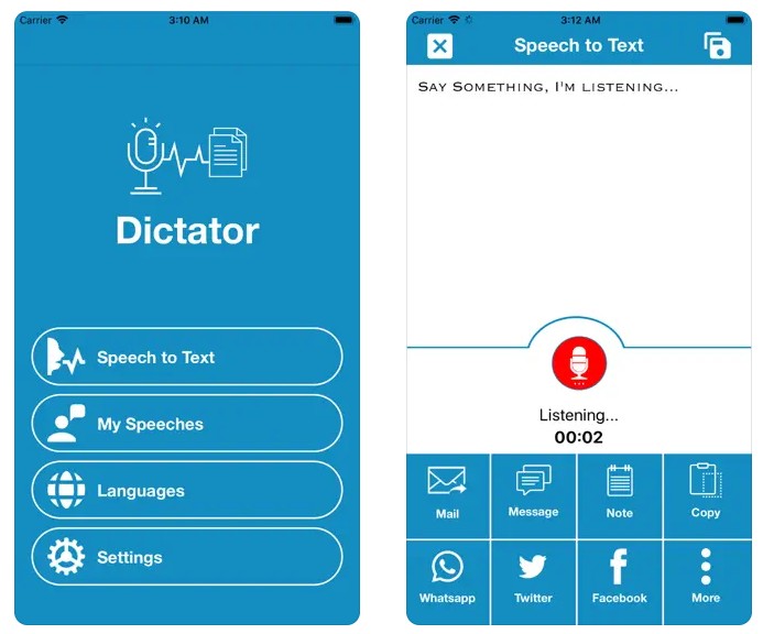 Dictator Speech to text1