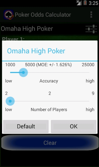 Poker Odds Calculator 2