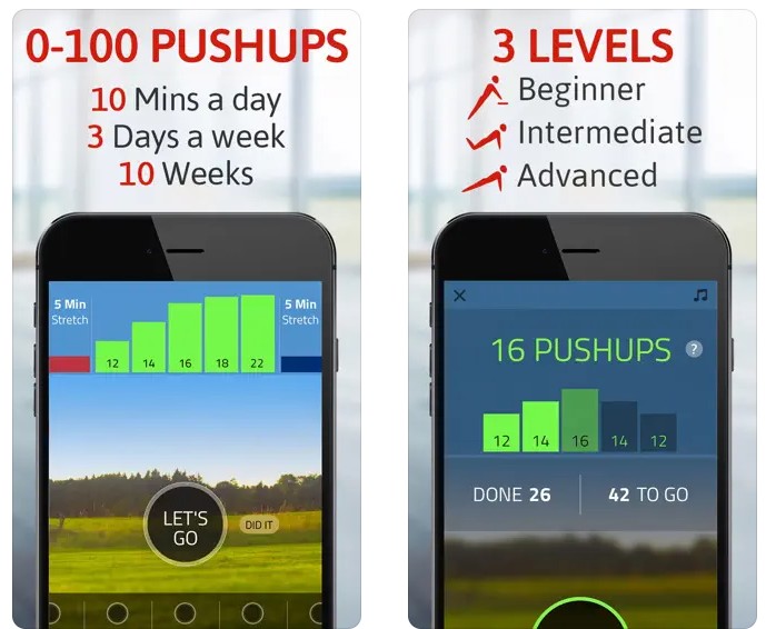 Push ups: 100 pushups trainer1