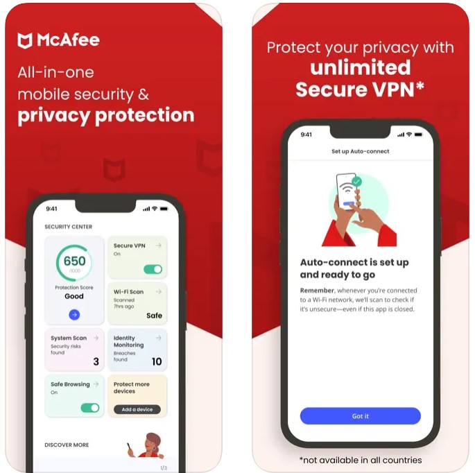 McAfee Security: VPN & Privacy1