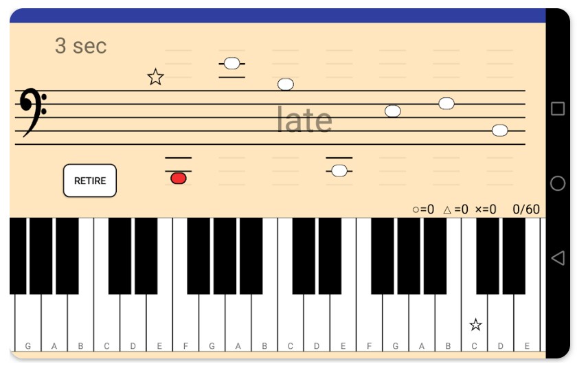 Music notes training for piano1