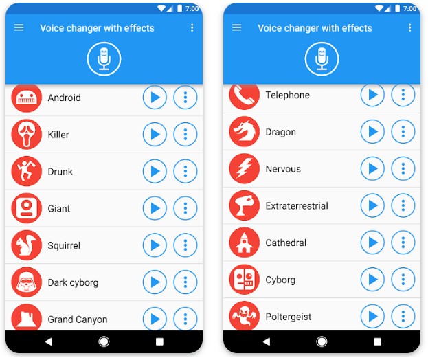 Voice changer with effects1