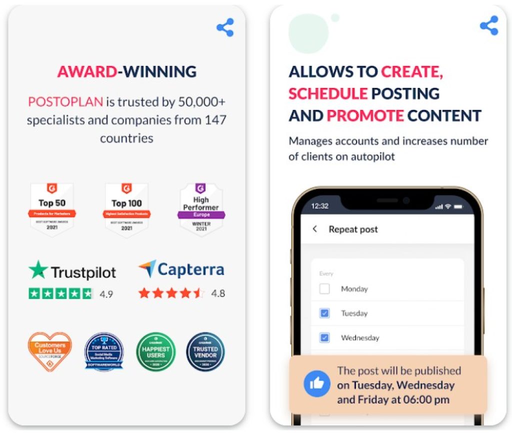 Android App Posts 13 Free Apps to Schedule Instagram Posts (Android & iOS ...