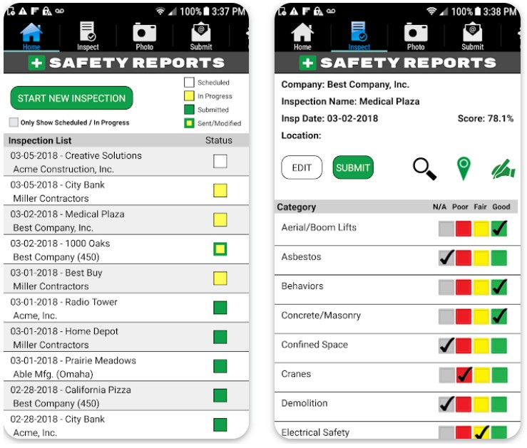 Safety Reports Inspection App1