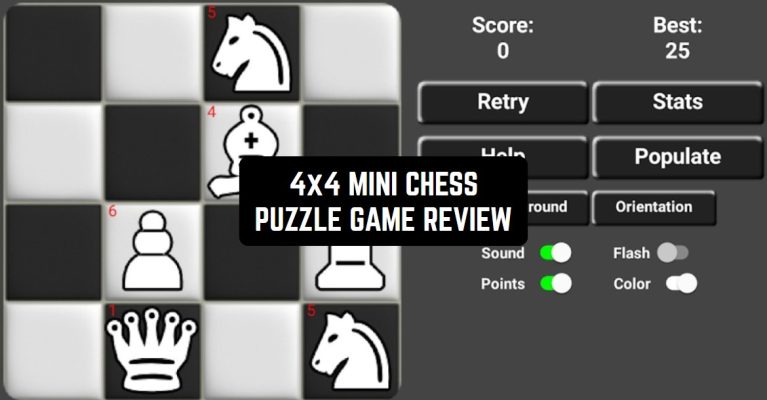 4x4 MINI CHESS PUZZLE GAME REVIEW1
