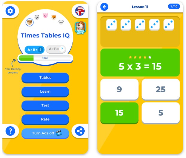 Multiplication Times Table IQ1