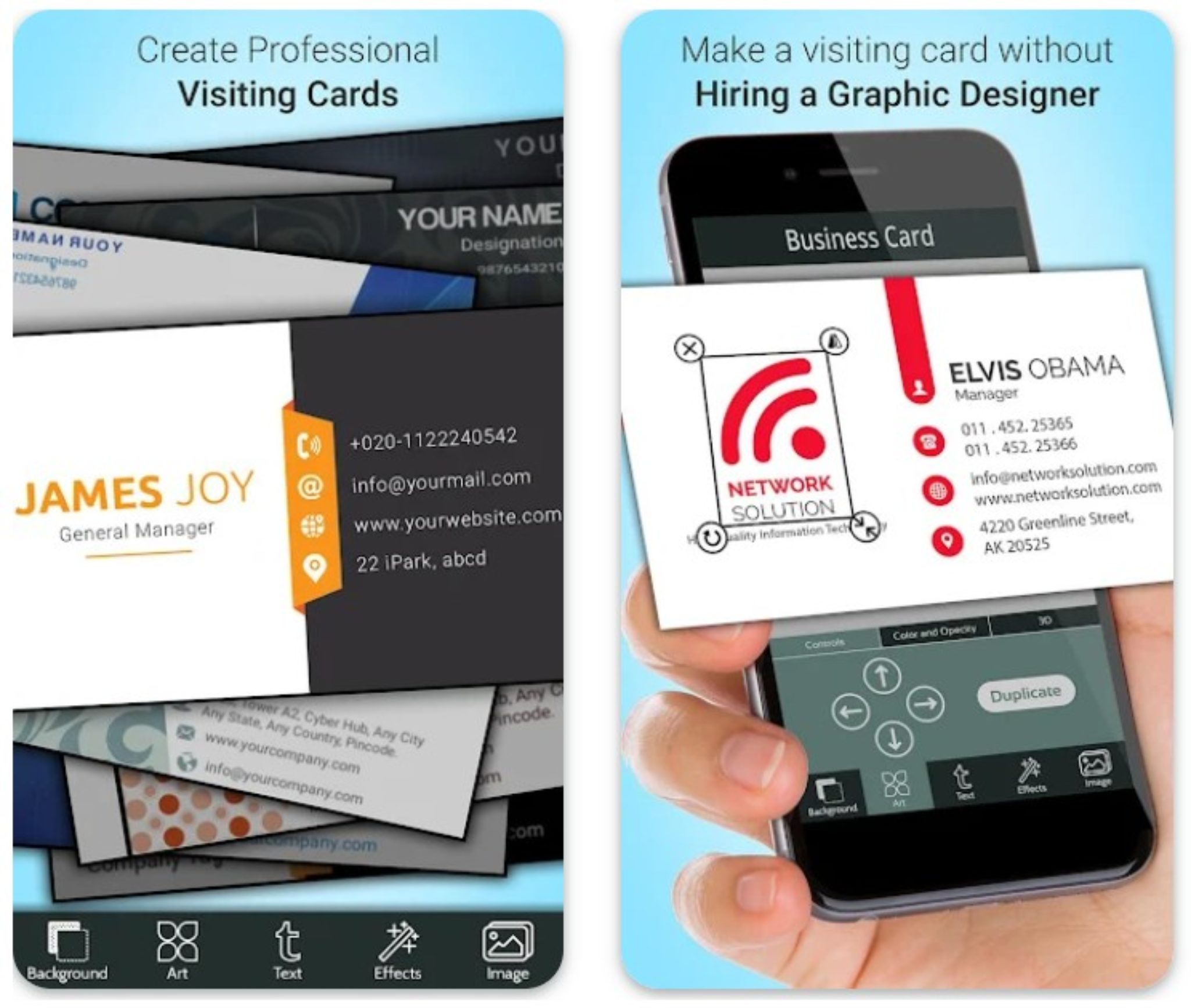 15 Free Business Card Makers for Android & iOS Freeappsforme Free