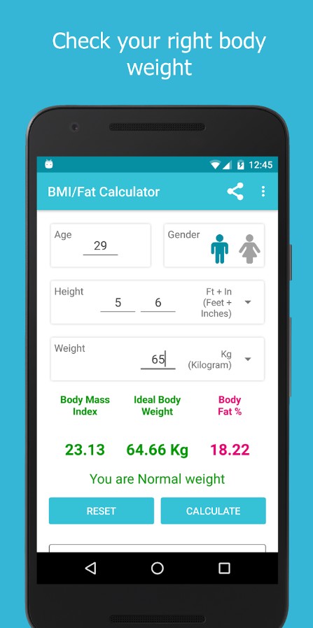 BMI / Fat / Weight Calculator
1