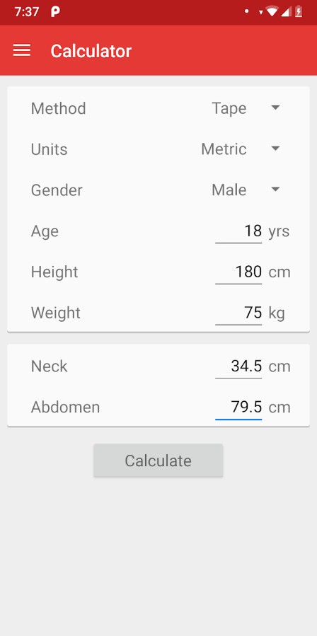 Body Fat Calculator
2