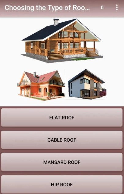 Calculation of the roof
1