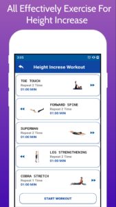 height increase workout app