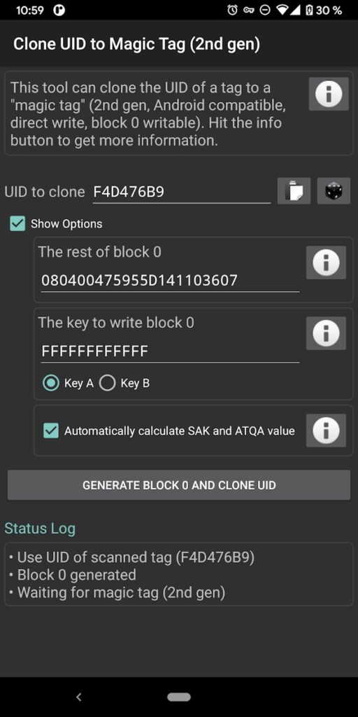 MIFARE Classic Tool7
