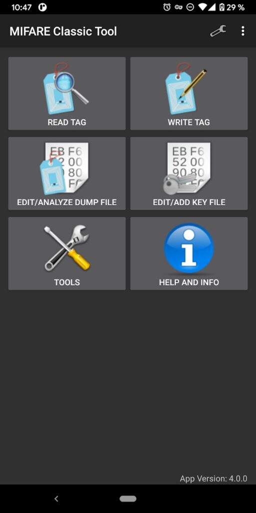 MIFARE Classic Tool7