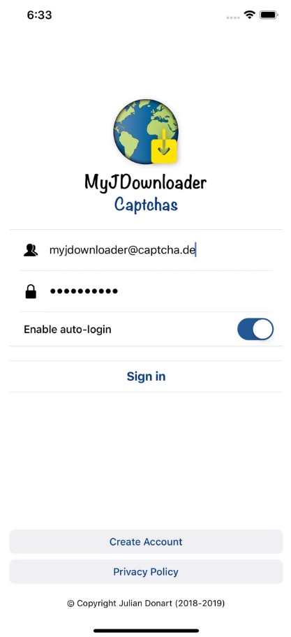 MyJDownloader Captchas1