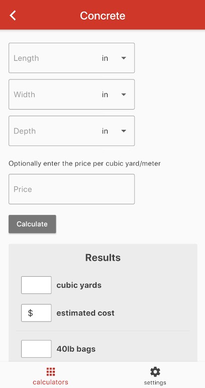 Patio Calculator
1