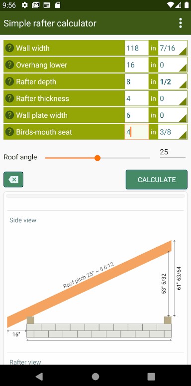 Simple roofing calculator
2