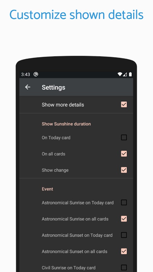 Suntime - Sunrise and Sunset W
2