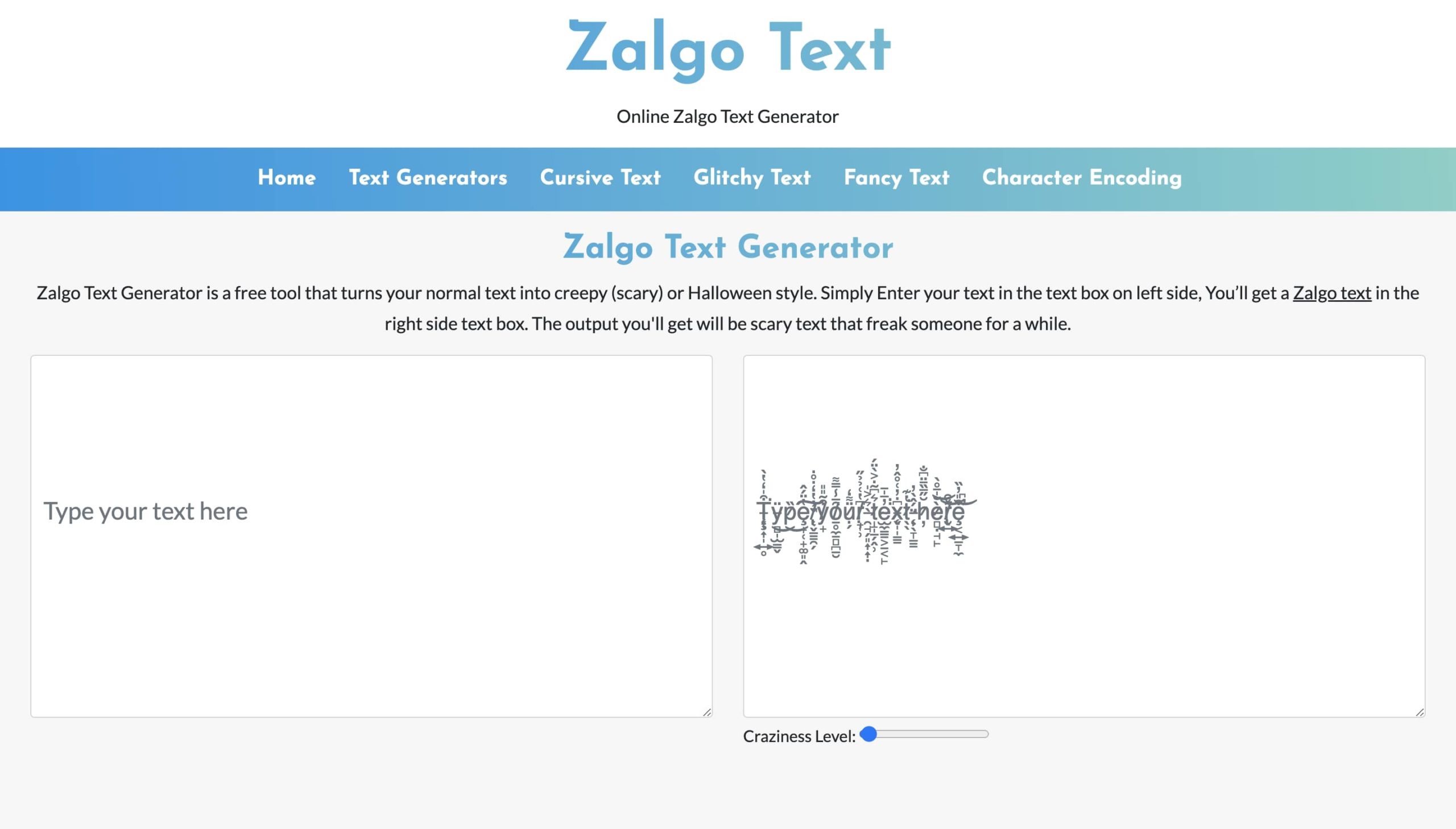 How to Make Your Presentations Interesting using Zalgo Text