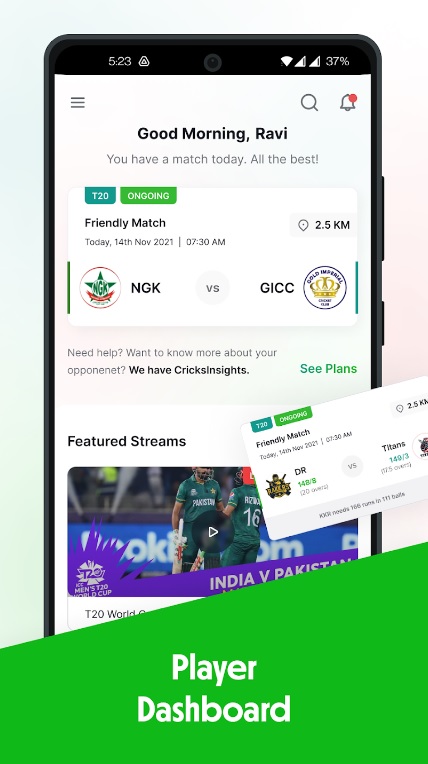 live cricket streaming application