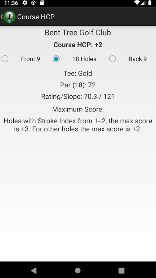 Golf Handicap Calculator
2