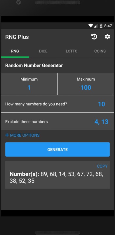 Random Number Generator Plus
1