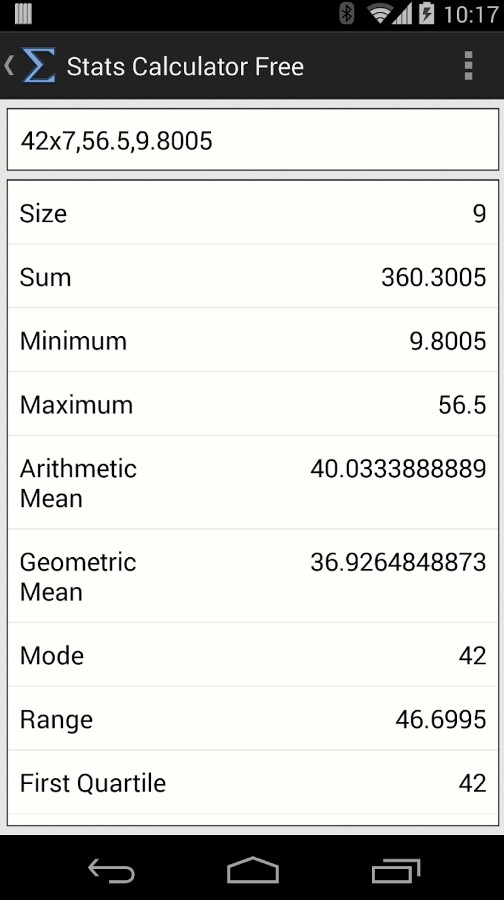 Stats Calculator Free
2