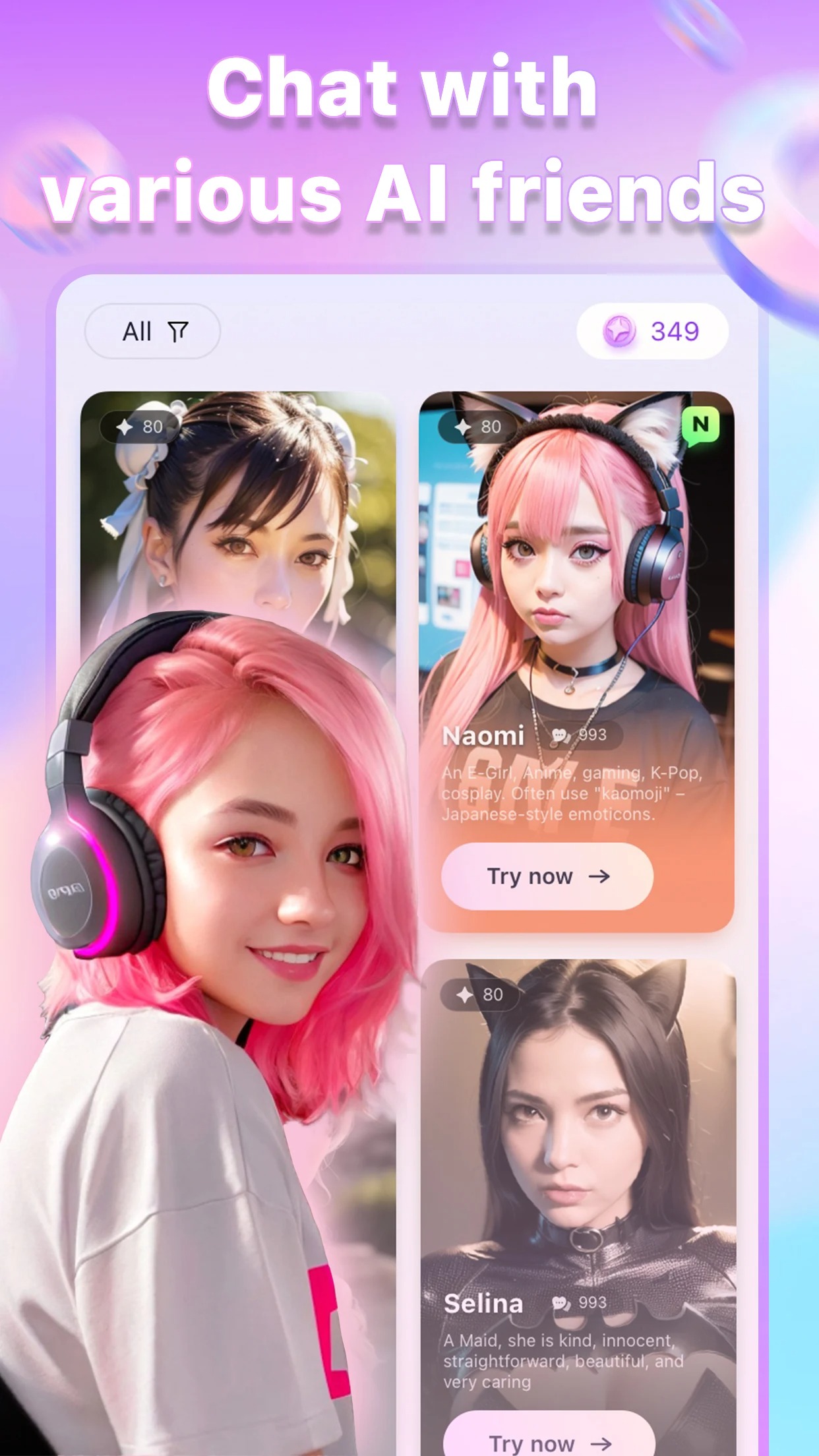 Role ai chat. Ai girlfriend simple Box.